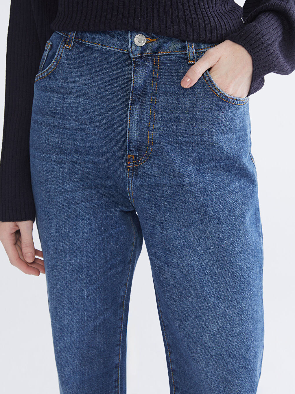 İndigo Slim Fit Kadın Jean Pantolon-2