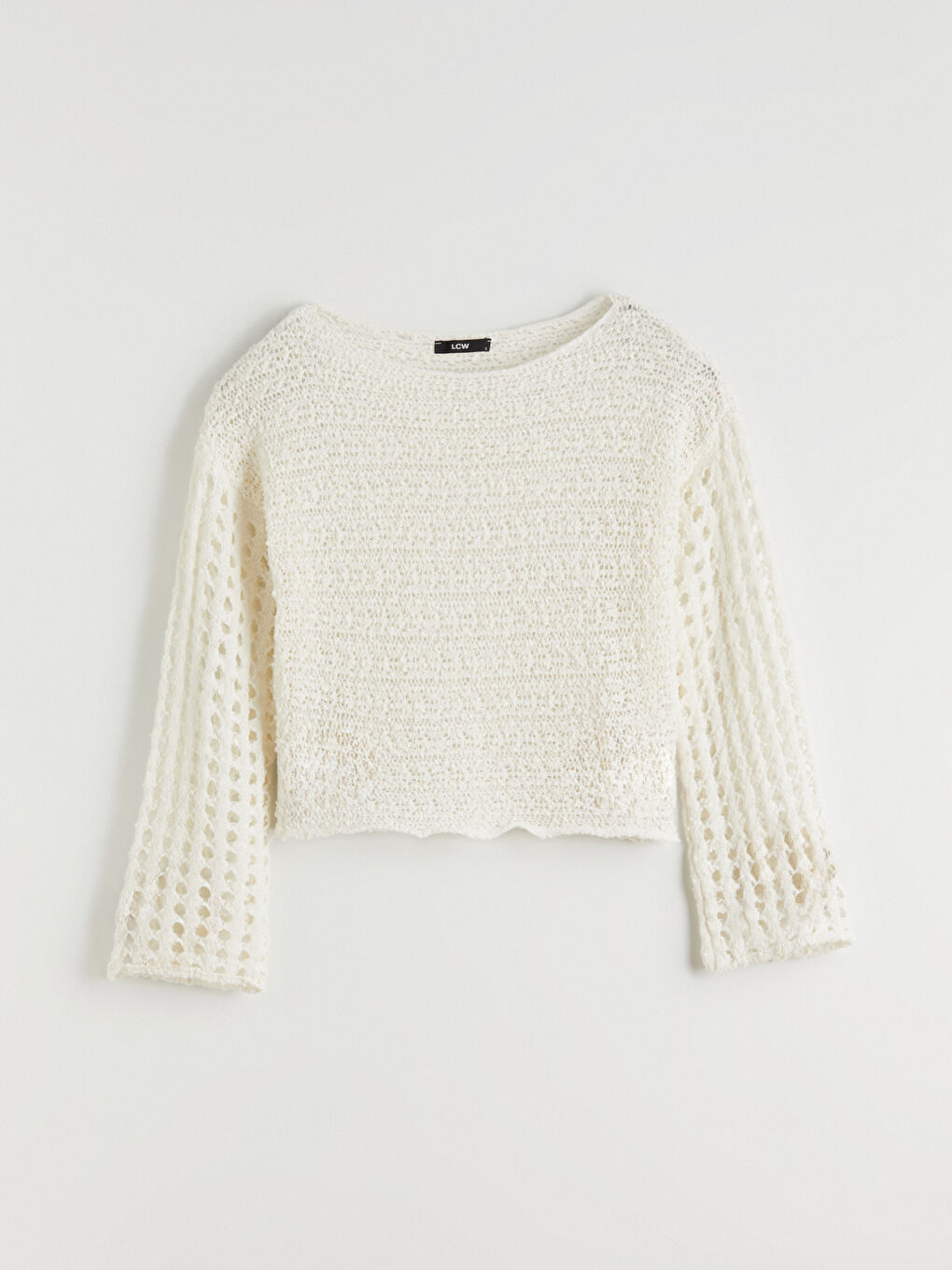 Slash Neck Hole-Knitted Women's Knitwear Sweater-4