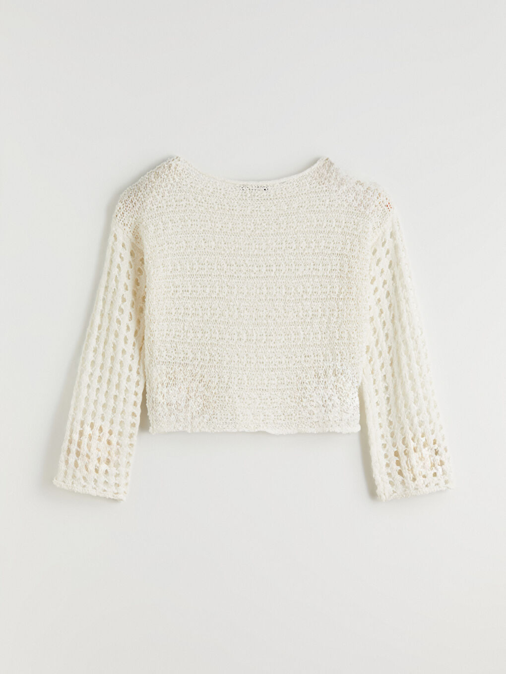 Slash Neck Hole-Knitted Women's Knitwear Sweater-5