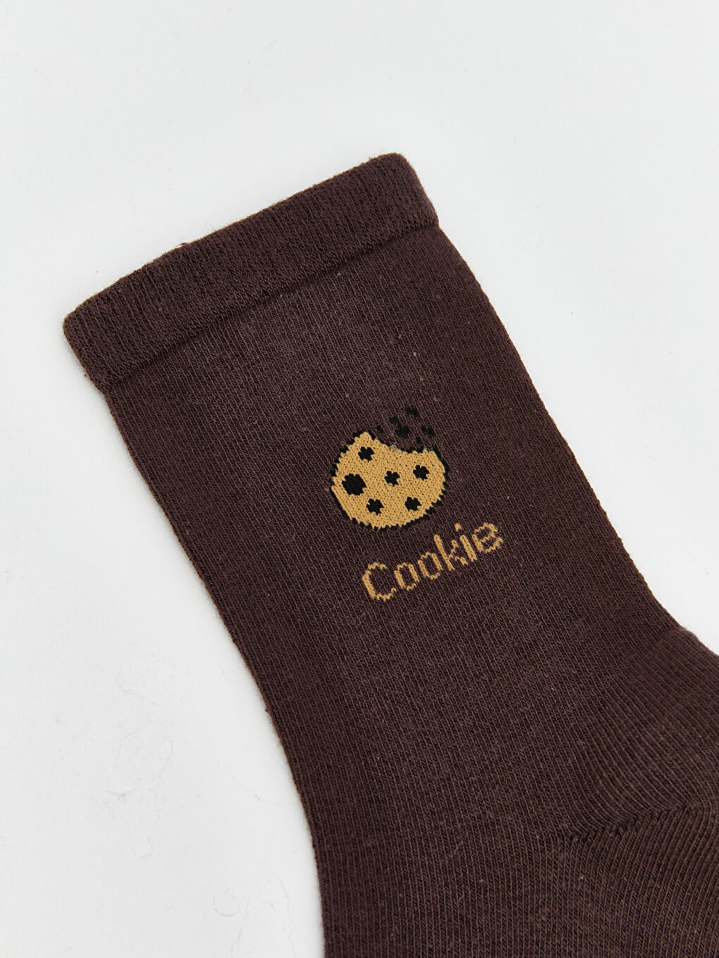 Kahverengi Baskılı Kadın Soket Çorap-1