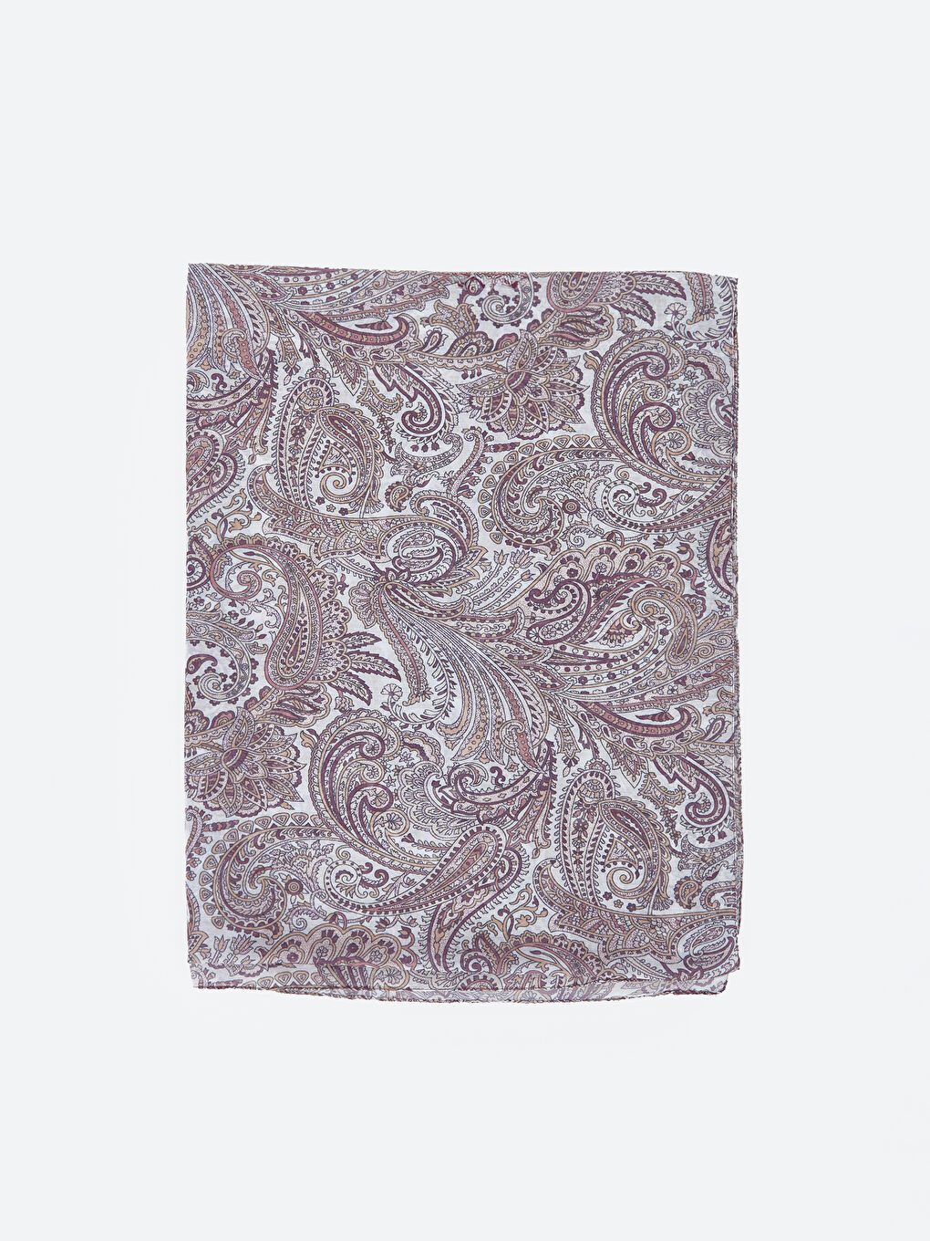 Ekru Desenli Kadın Şal-1