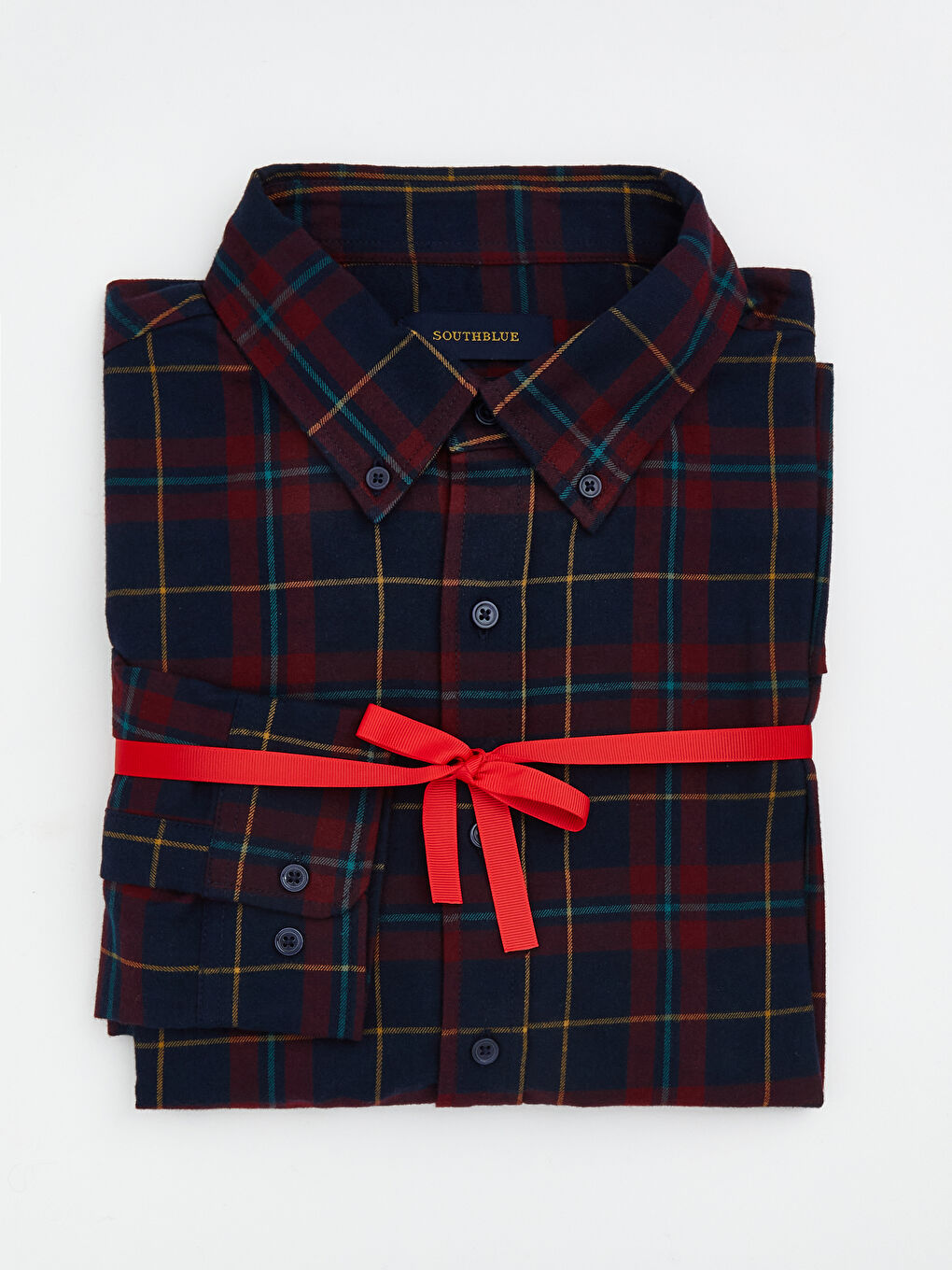 Regular Fit Long Sleeve Plaid Men's Flannel Shirt-5