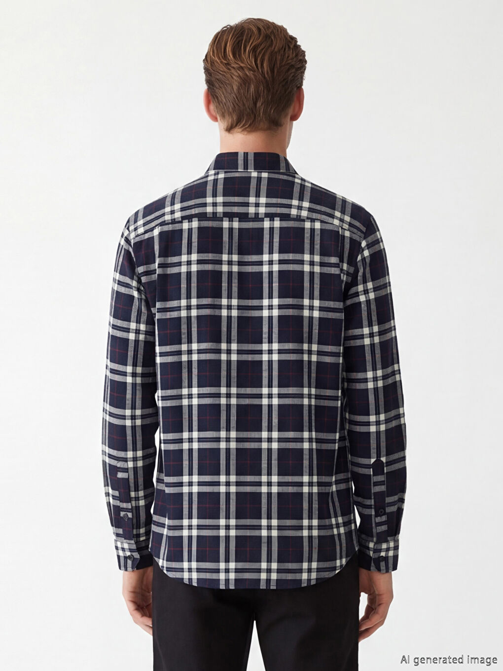 Yeşil Regular Fit Ekose Erkek Oduncu Gömlek-2