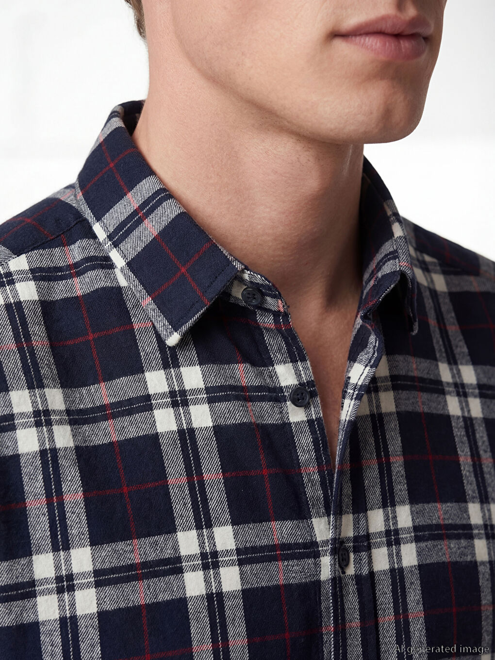 Yeşil Regular Fit Ekose Erkek Oduncu Gömlek-3