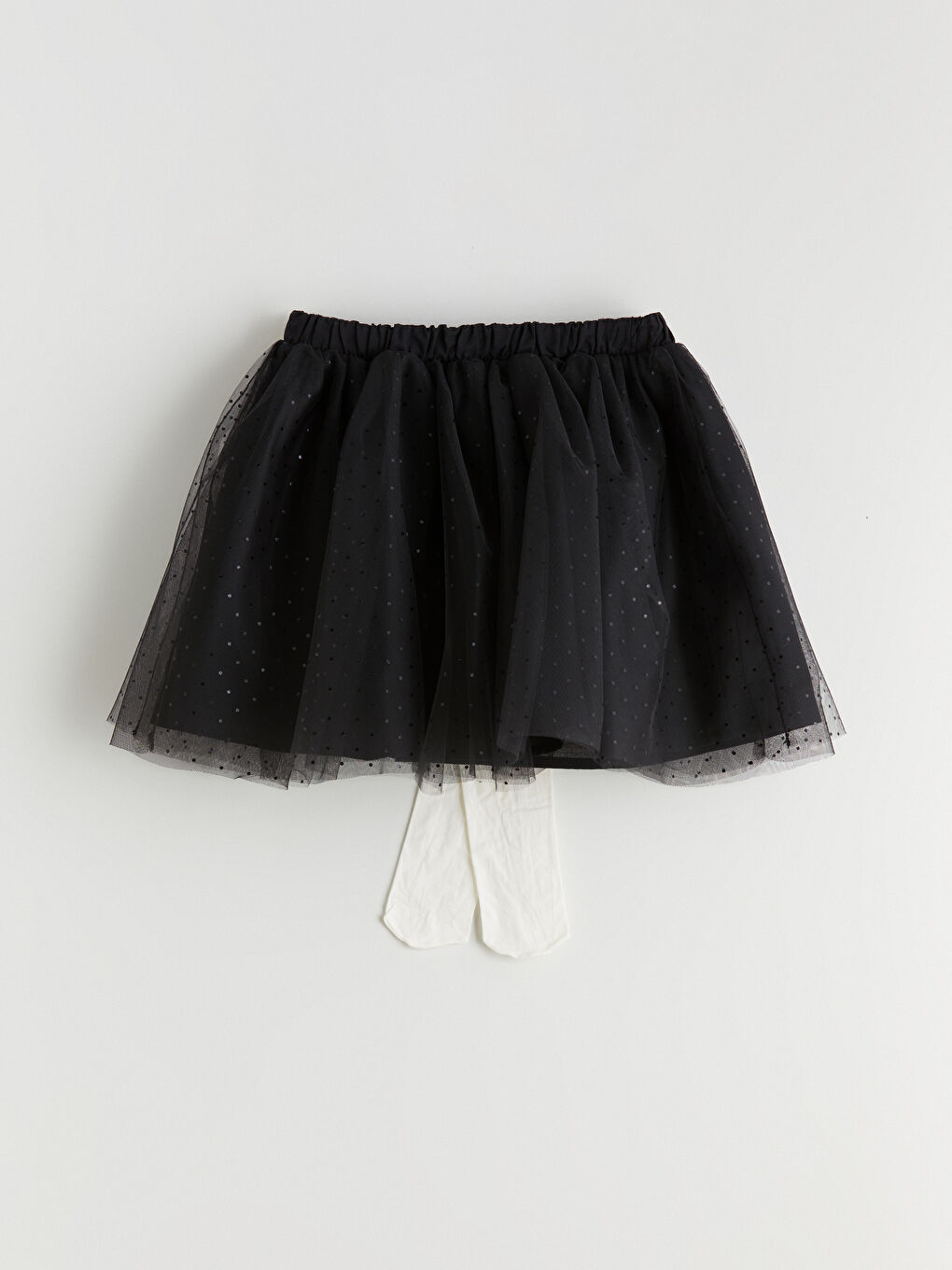 Siyah Kız Çocuk Tütü Etek ve Külotlu Çorap