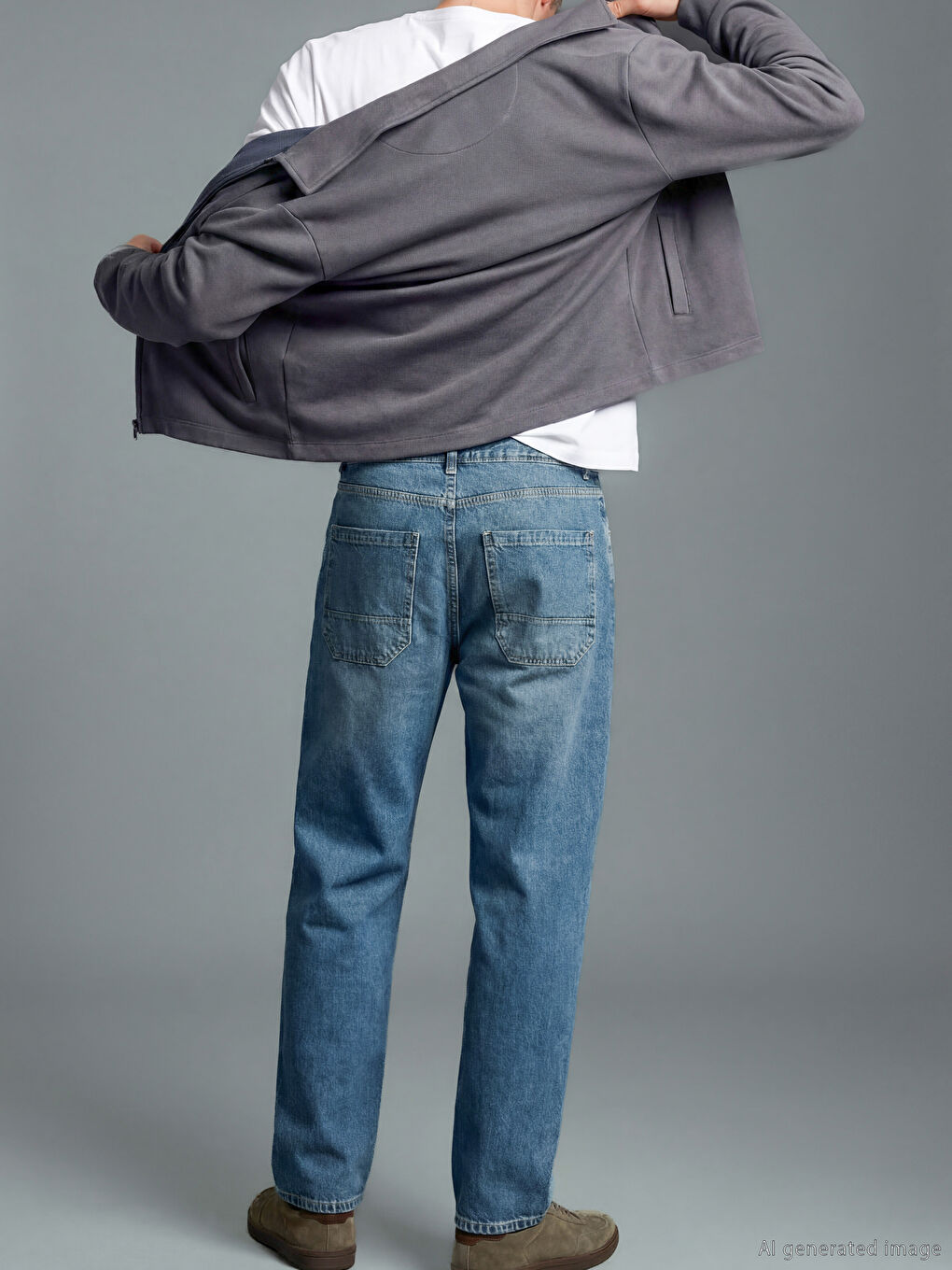 Yeşil Super Baggy Fit Erkek Jean Pantolon-6