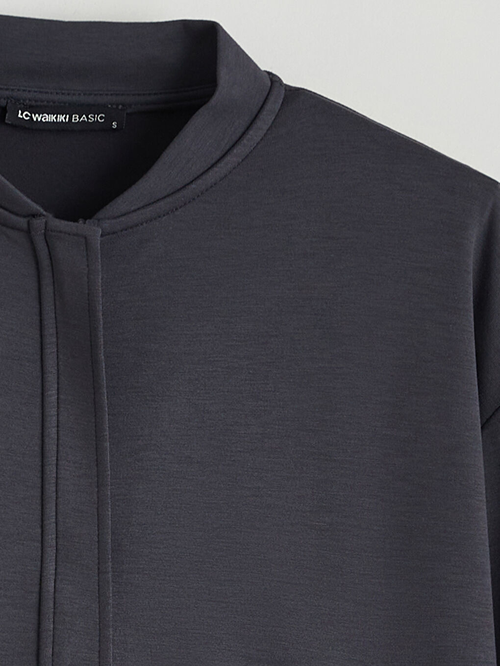 College Collar Oversize Women's Zip-Up Sweatshirt-5