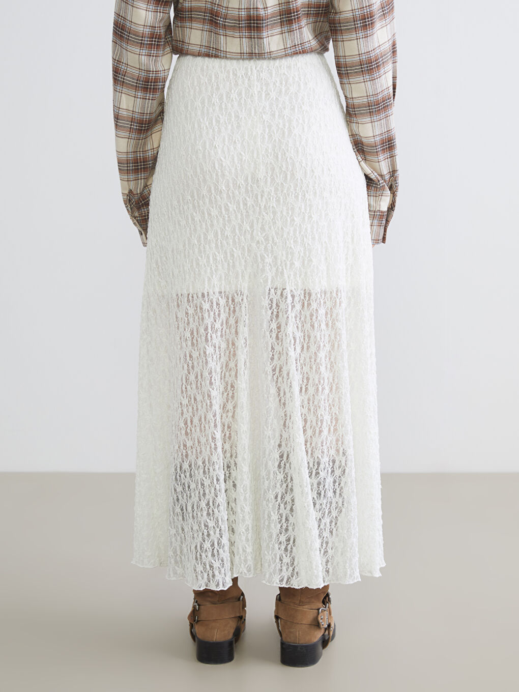 Woman WHITE Skirt-3