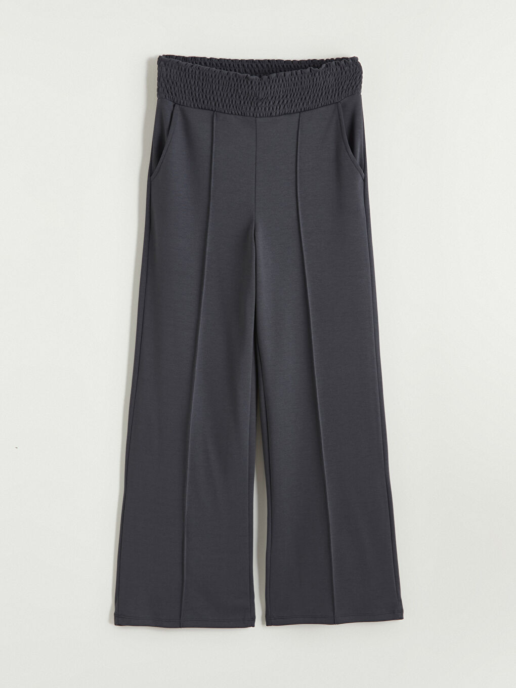 سروال رياضة واسع الساق بخصر مطاطي نساء-4