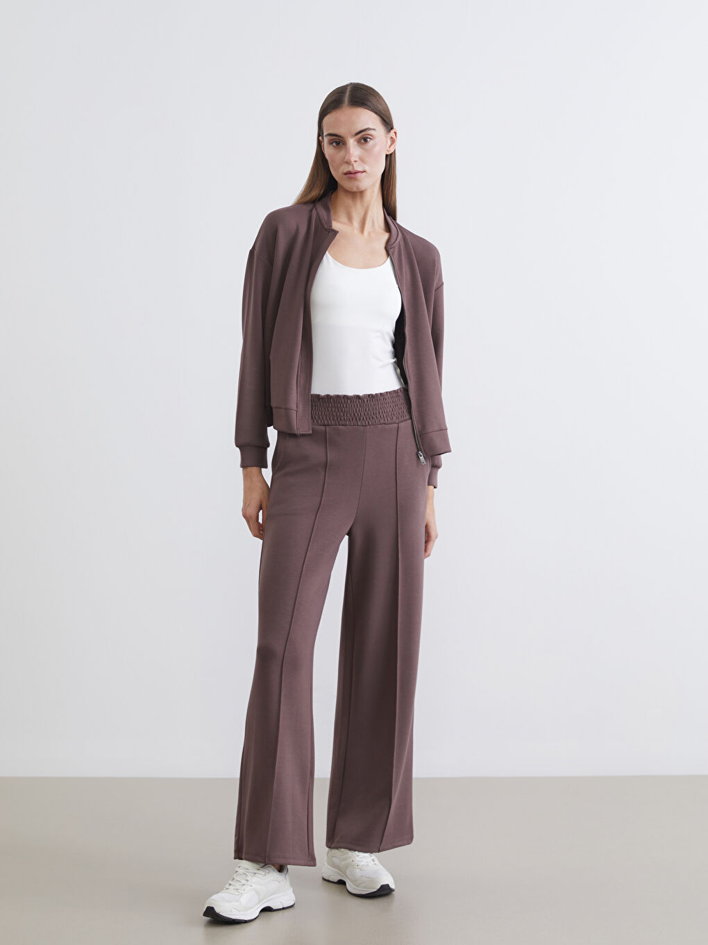 Elasticated Waist Wide Leg Women's Sweatpants