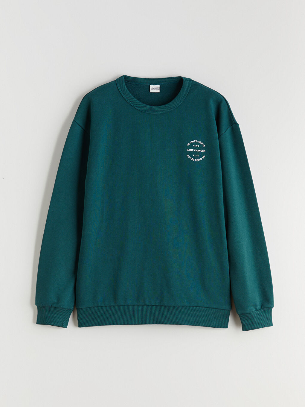 Petrol Bisiklet Yaka Erkek Çocuk Sweatshirt