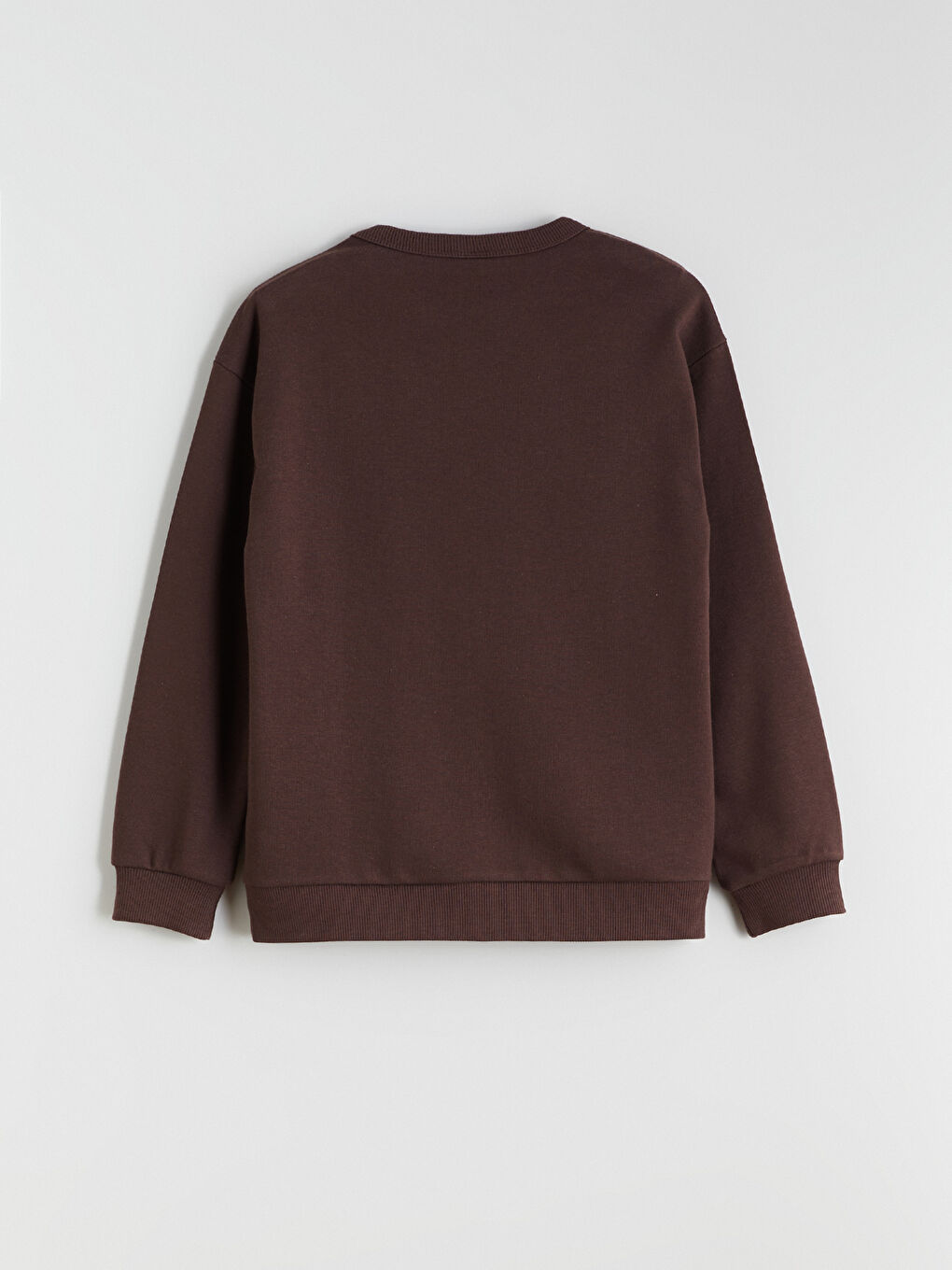 Kahverengi Bisiklet Yaka Erkek Çocuk Sweatshirt-2