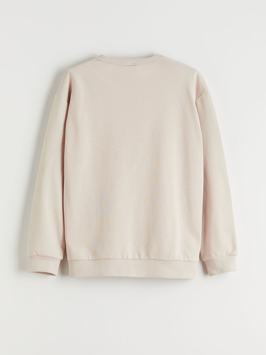 Bej Bisiklet Yaka Erkek Çocuk Sweatshirt-1