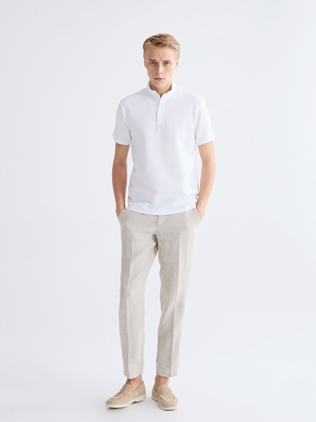 Grandad Collar Men's T-Shirt-1