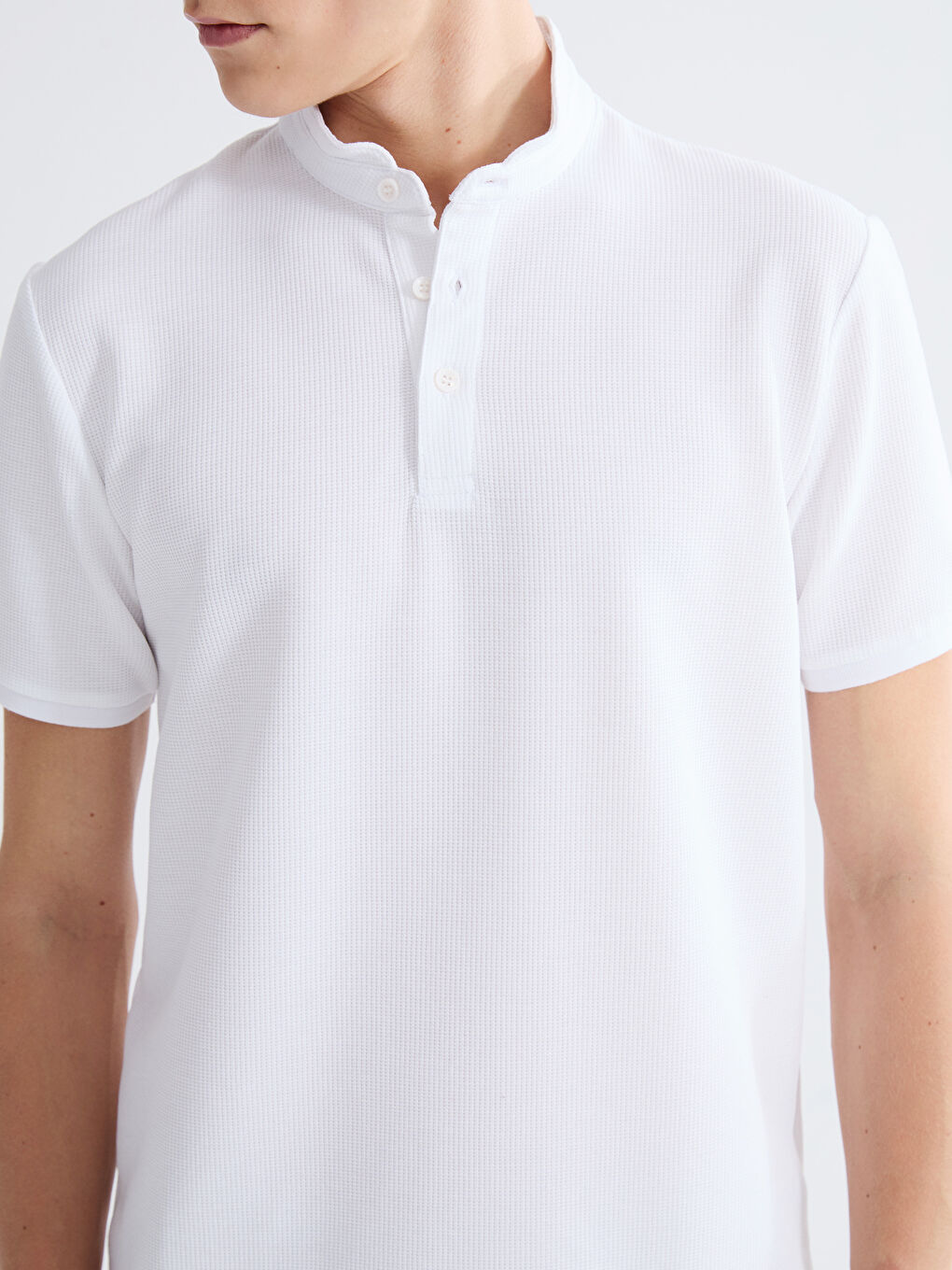 Grandad Collar Men's T-Shirt-2