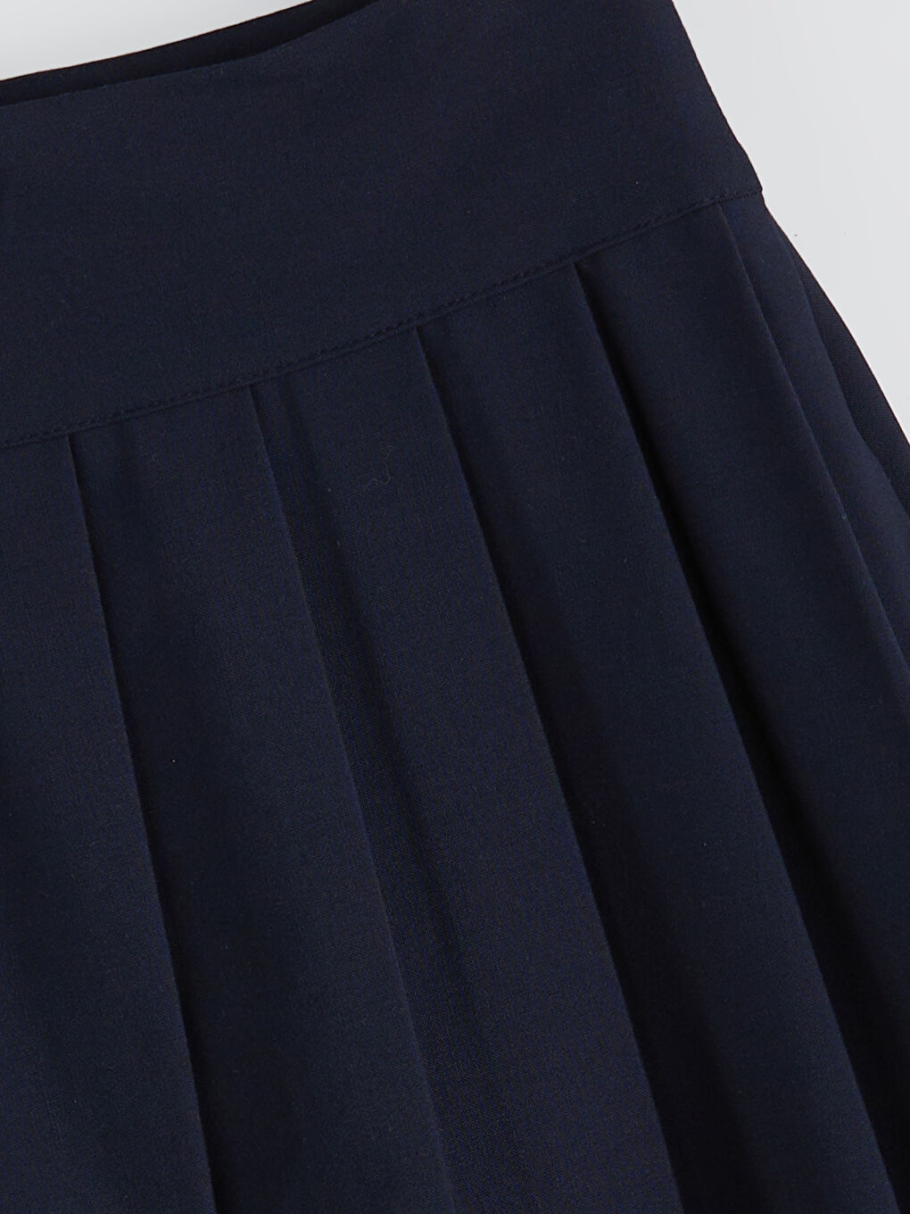 Lacivert Pileli Kız Çocuk Etek-1