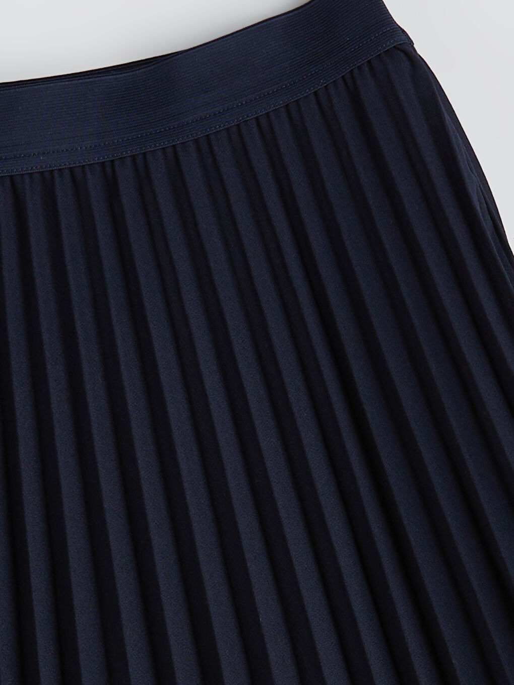 Lacivert Beli Lastikli Pileli Kız Çocuk Etek-1