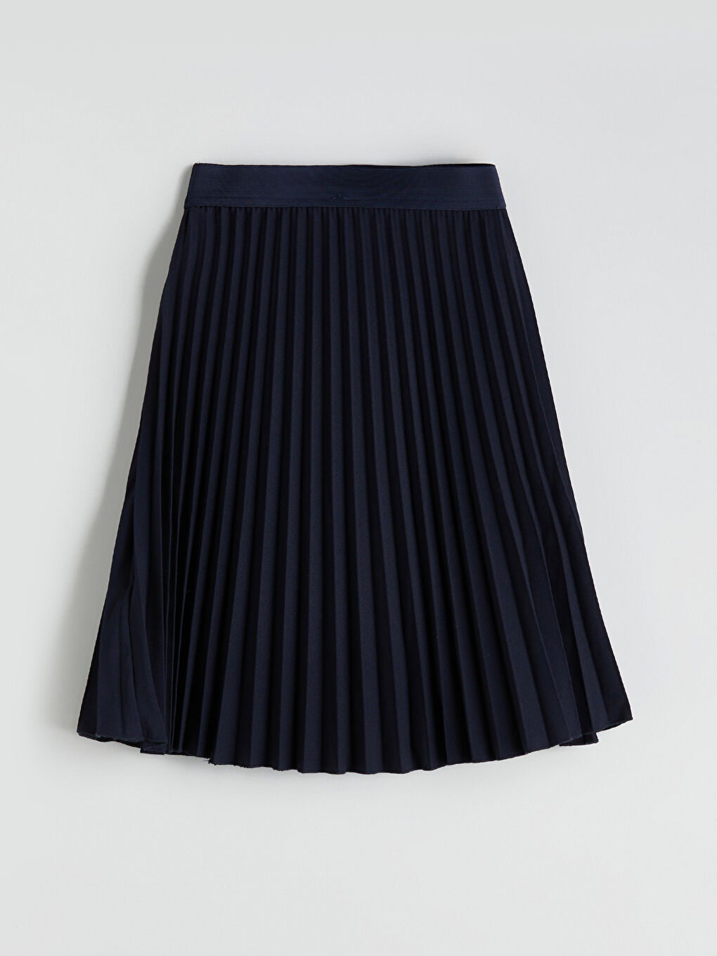 Lacivert Beli Lastikli Pileli Kız Çocuk Etek-2