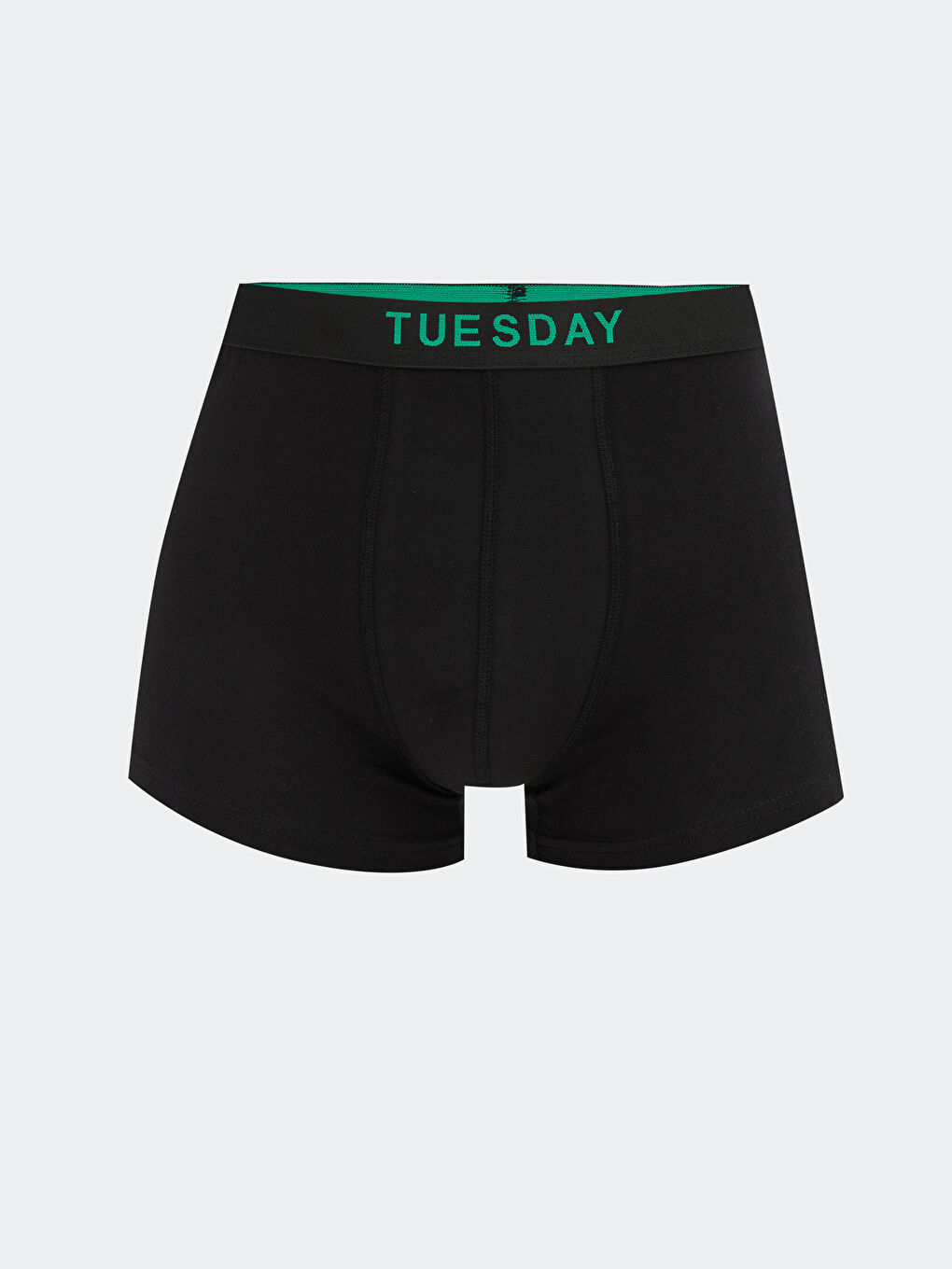 Siyah Standart Kalıp Pamuklu Esnek Erkek Boxer-2