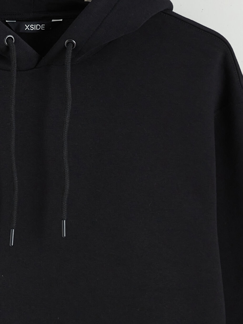 Siyah Kanguru Cepli Erkek Kalın Hoodie-5