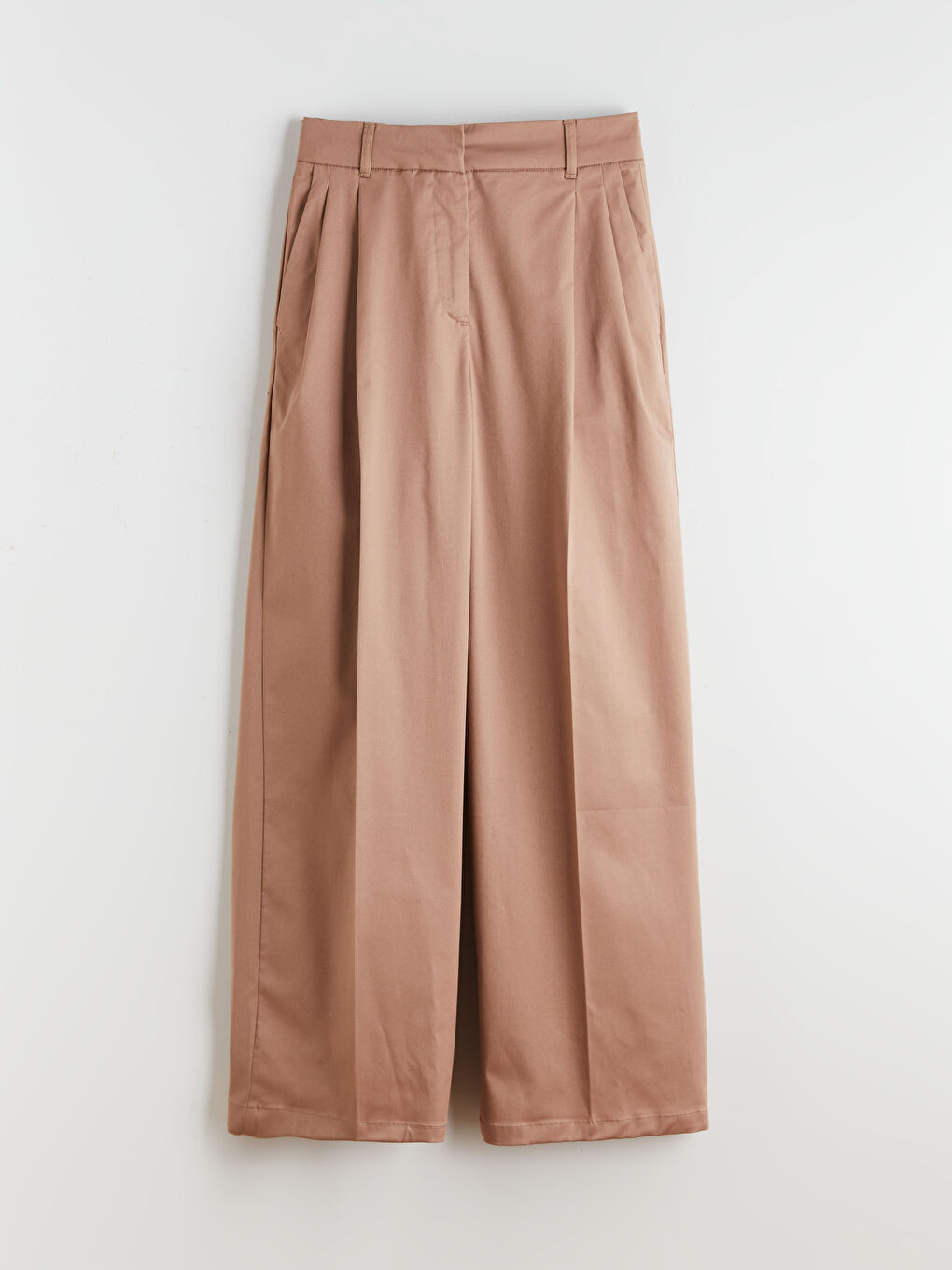 Loose Fit Wide Leg Women's Pleated Trousers-6