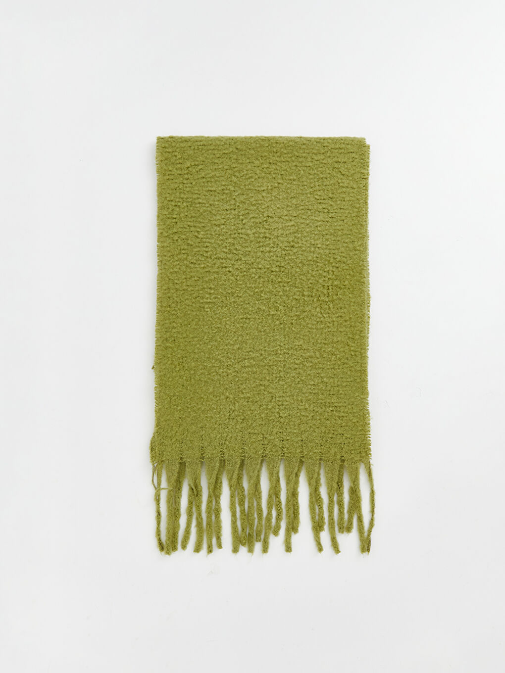 Yeşil Püsküllü Kadın Atkı-1