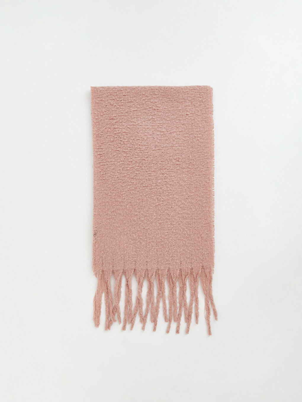 Pembe Püsküllü Kadın Atkı-1