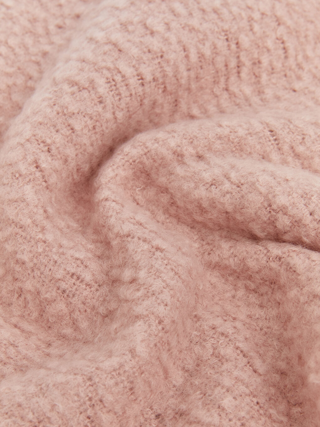 Pembe Püsküllü Kadın Atkı-2