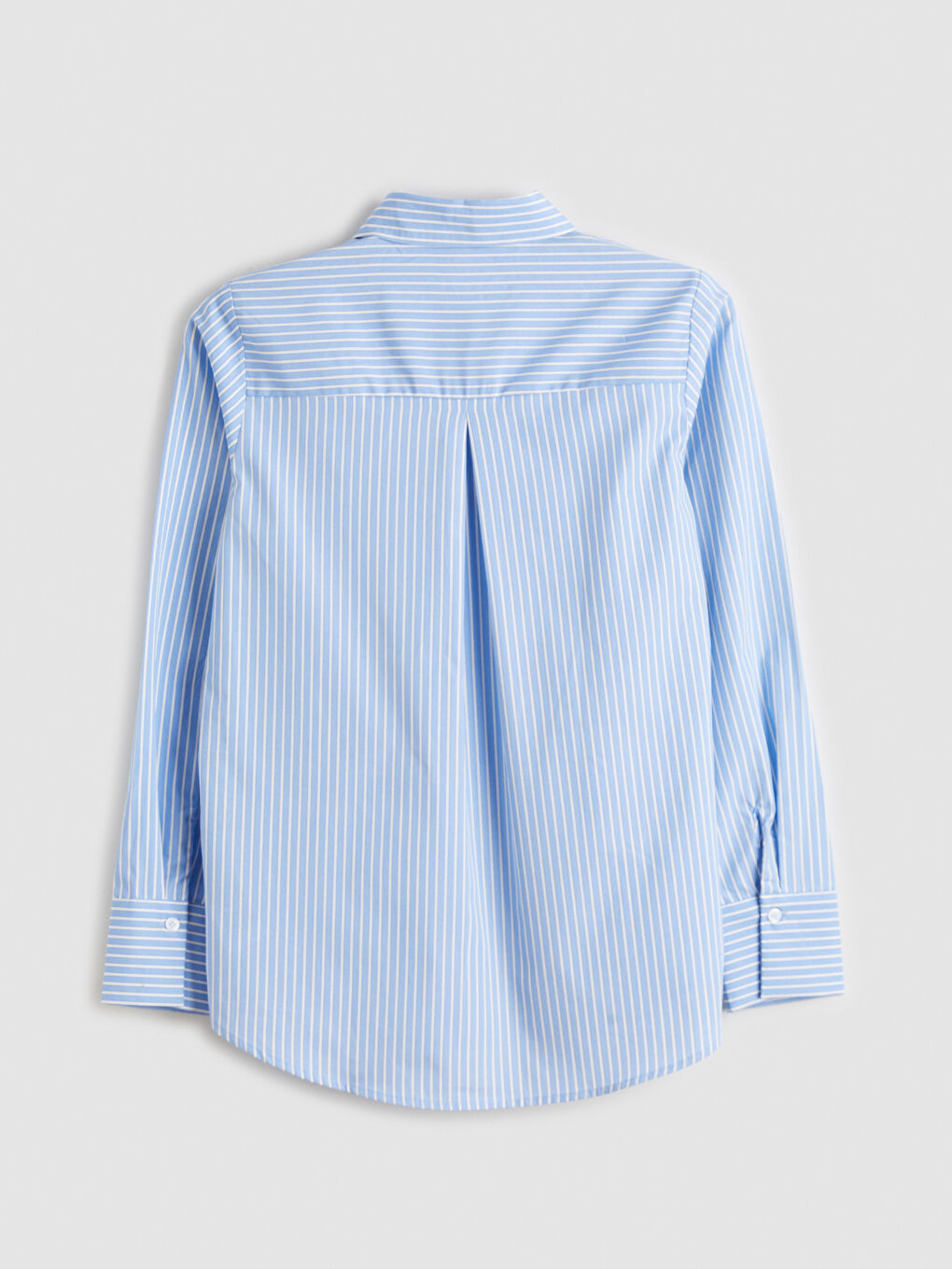 Mavi Çizgili Kadın Gömlek-4