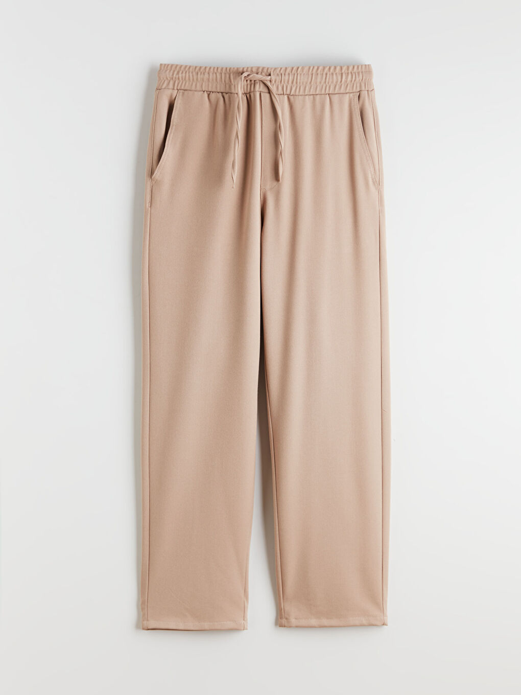 Bej Yandan Cepli Beli Lastikli Erkek Pantolon-4