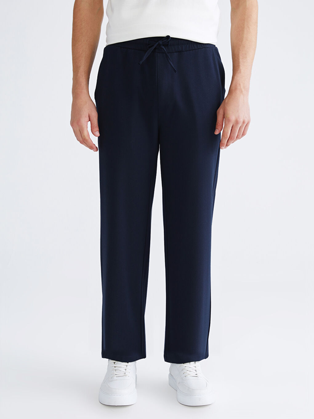 Lacivert Yandan Cepli Beli Lastikli Erkek Pantolon-1