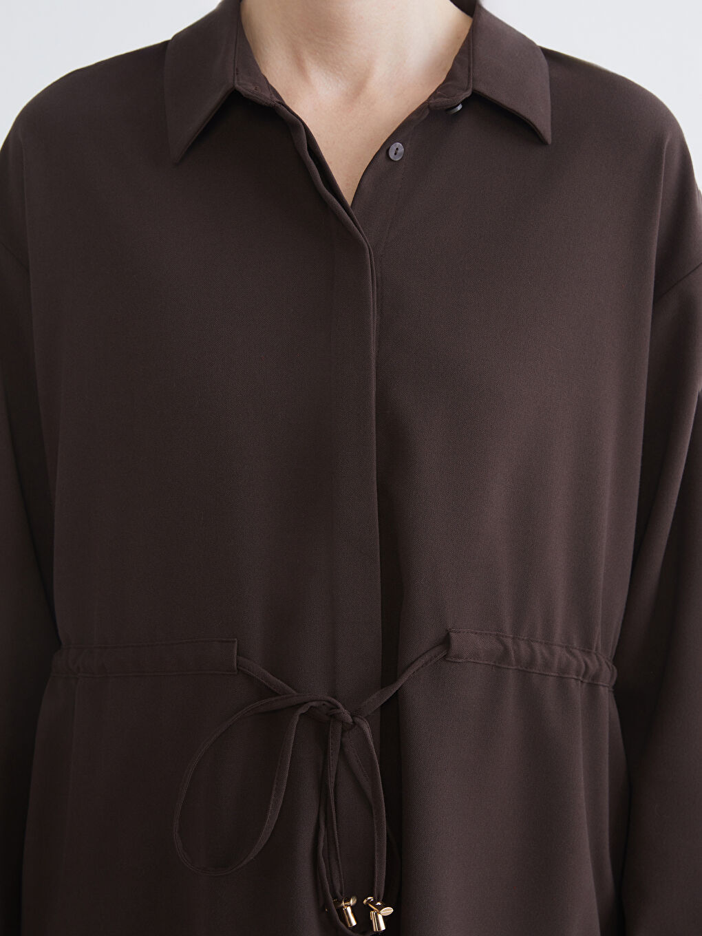 Woman BROWN Shirt Tunic-2