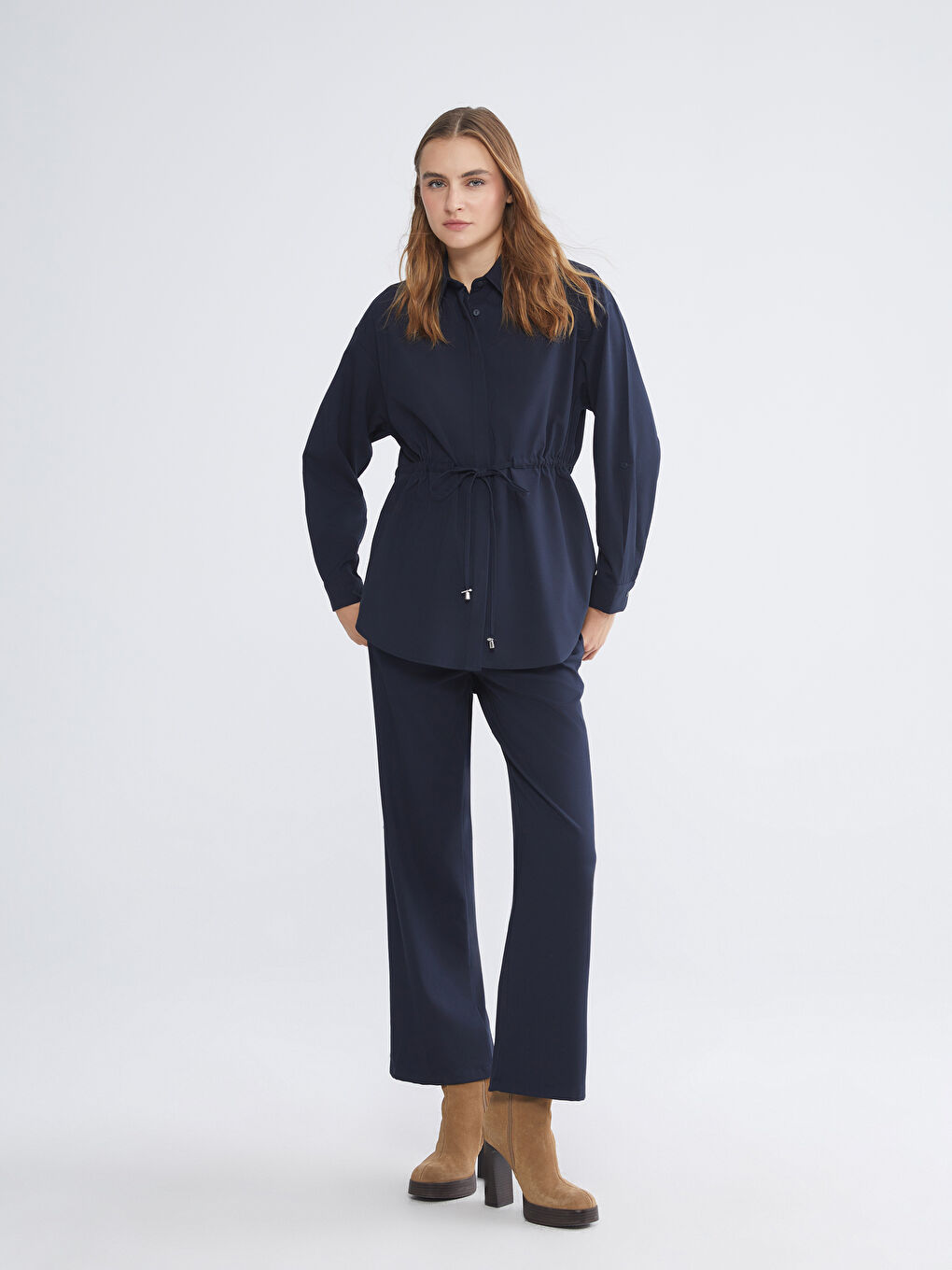 TAMNO PLAVA Košulja tunika Žena-1