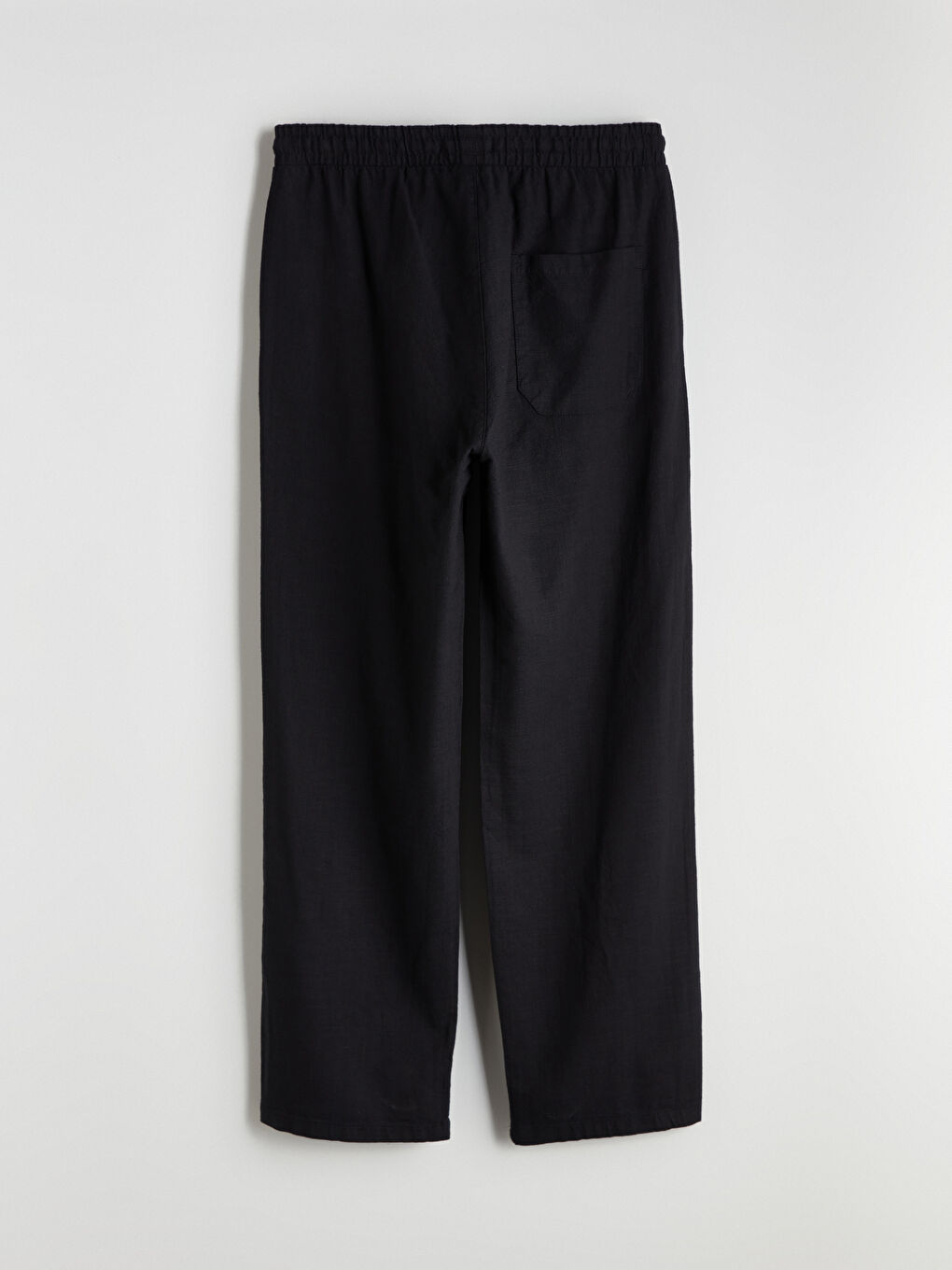 Siyah Standart Kalıp Erkek Pantolon-5