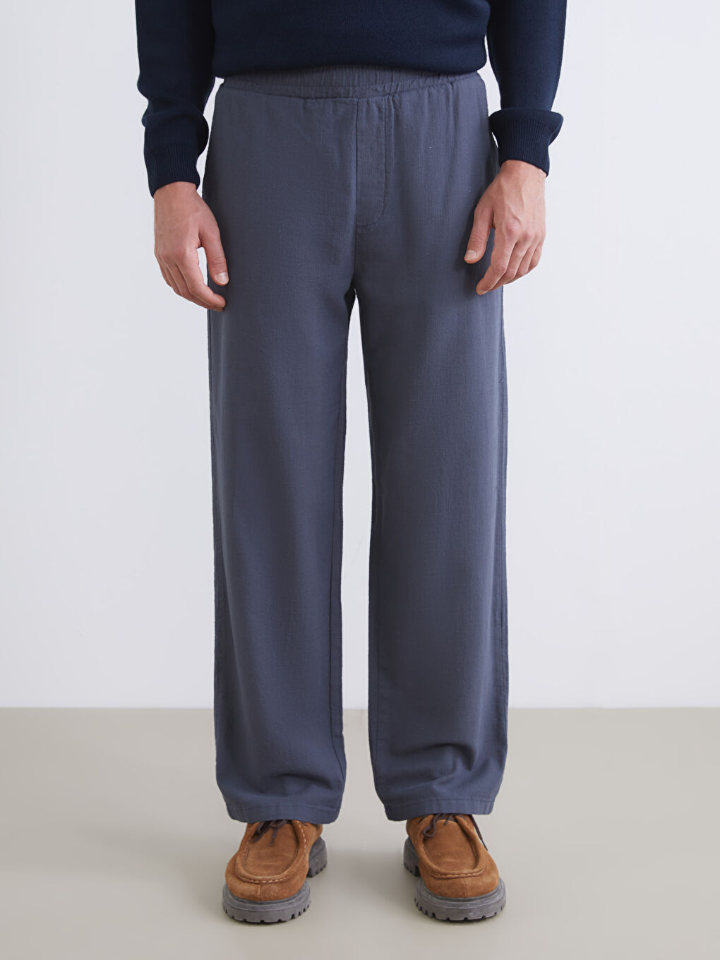 Antrasit Standart Kalıp Erkek Pantolon-1