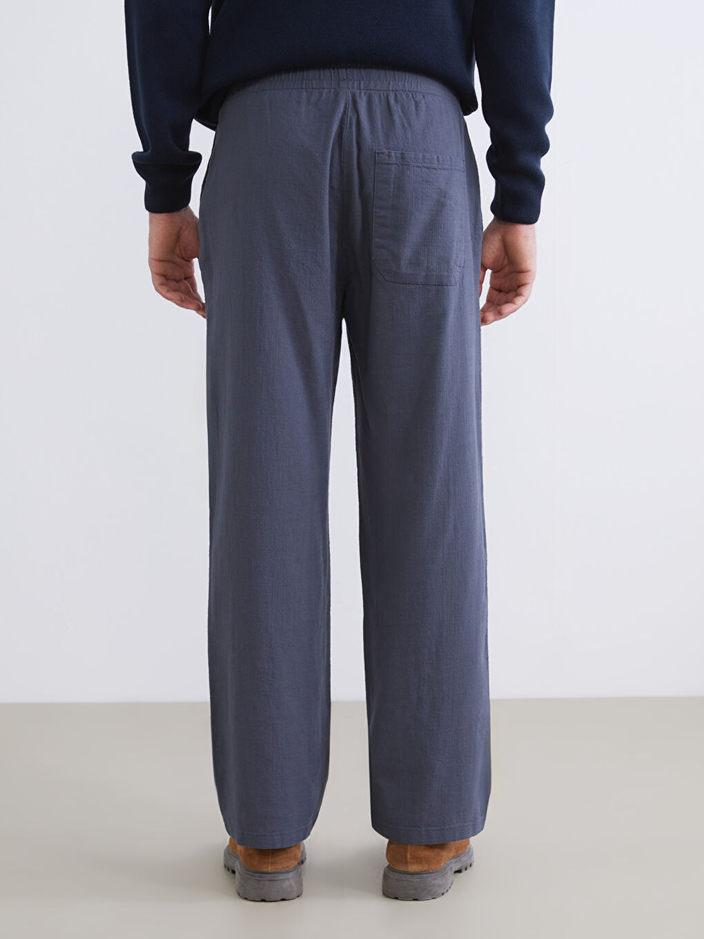 Antrasit Standart Kalıp Erkek Pantolon-3