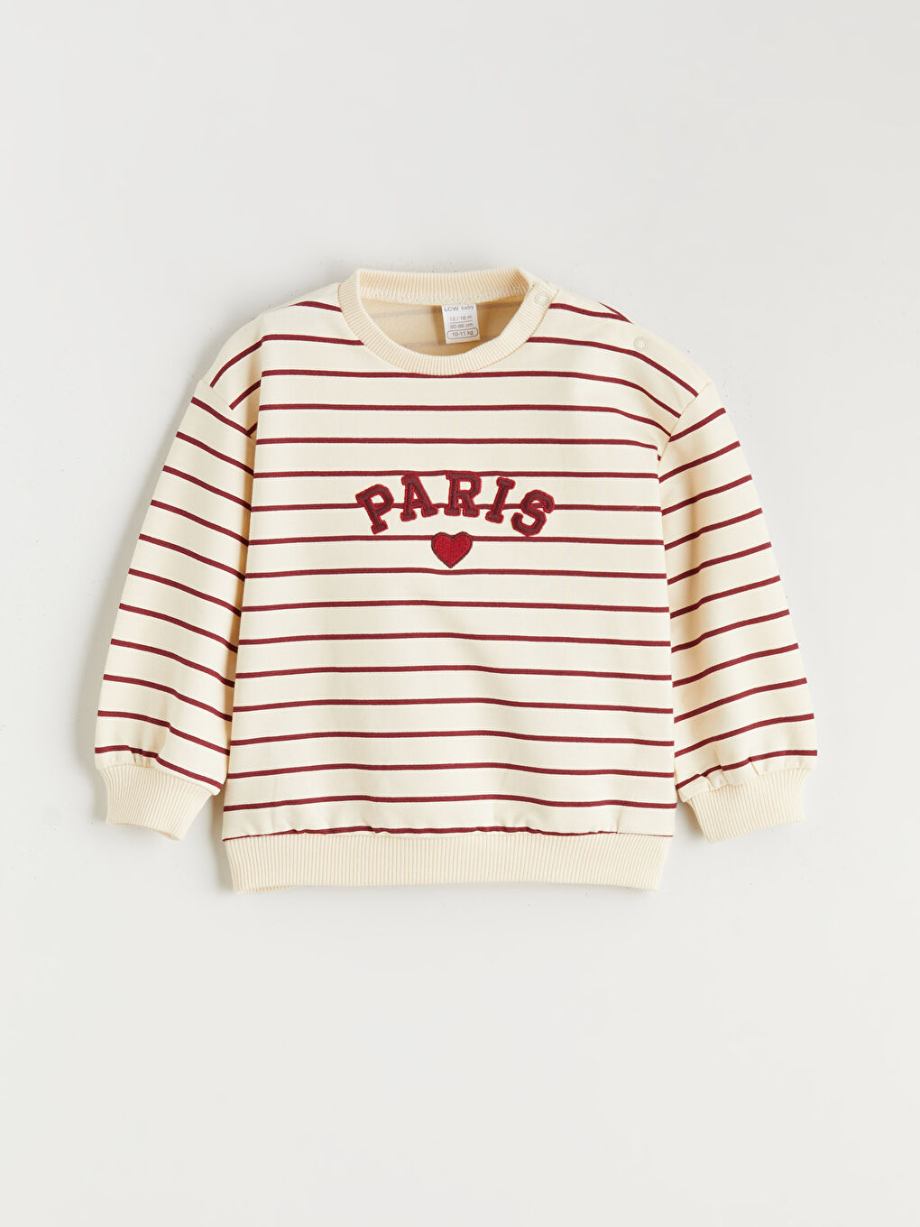 Ekru Nakışlı Kız Bebek Sweatshirt ve Tayt 2'li-3