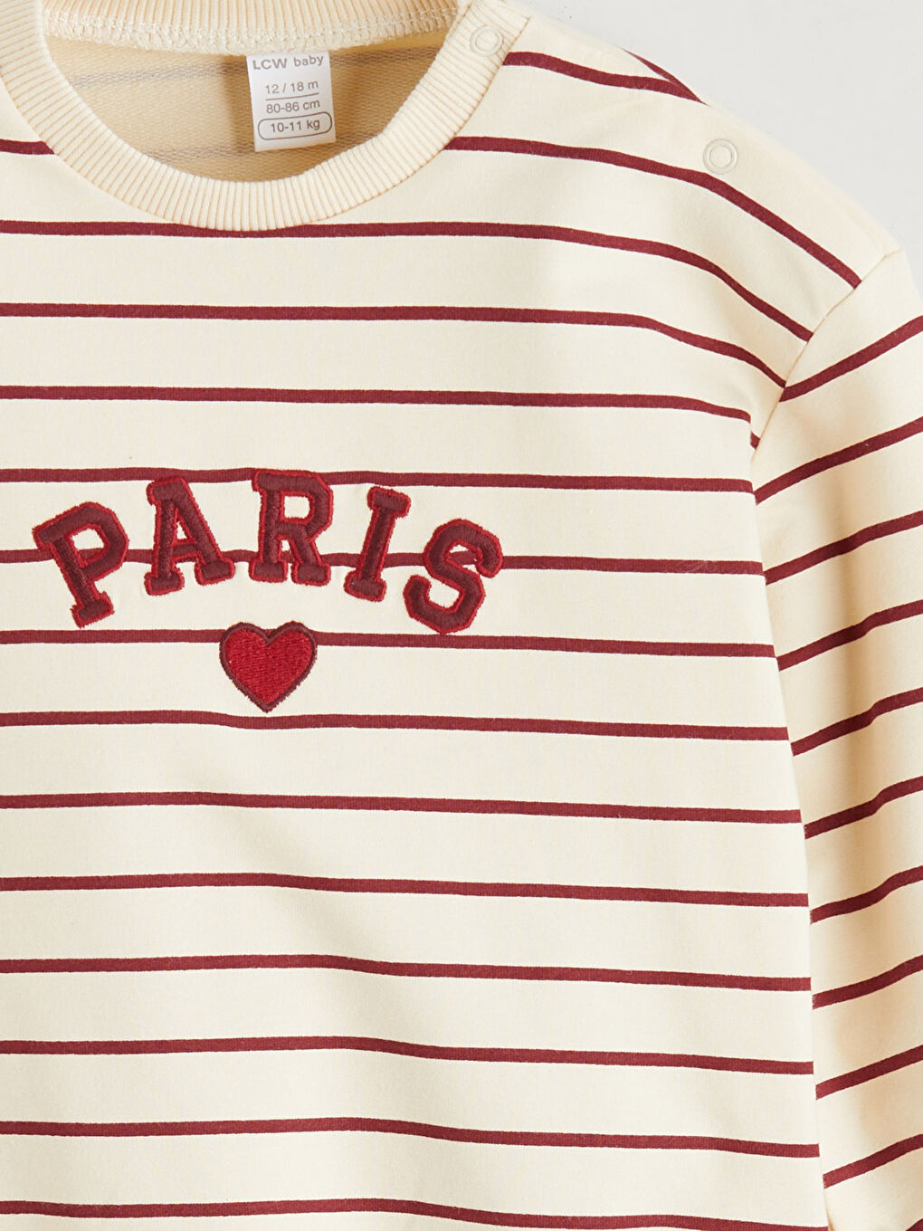 Ekru Nakışlı Kız Bebek Sweatshirt ve Tayt 2'li-7