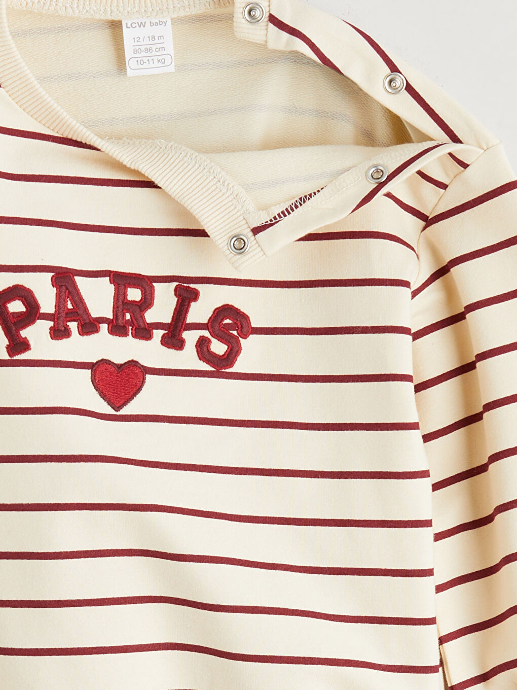 Ekru Nakışlı Kız Bebek Sweatshirt ve Tayt 2'li-8