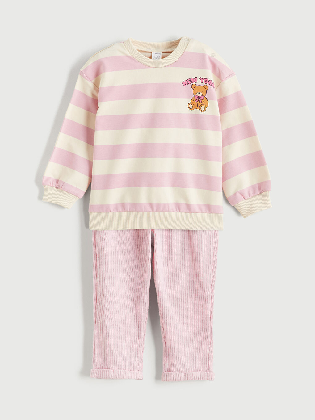 Printed Baby Girls' Sweatshirt and Pants 2 Pack