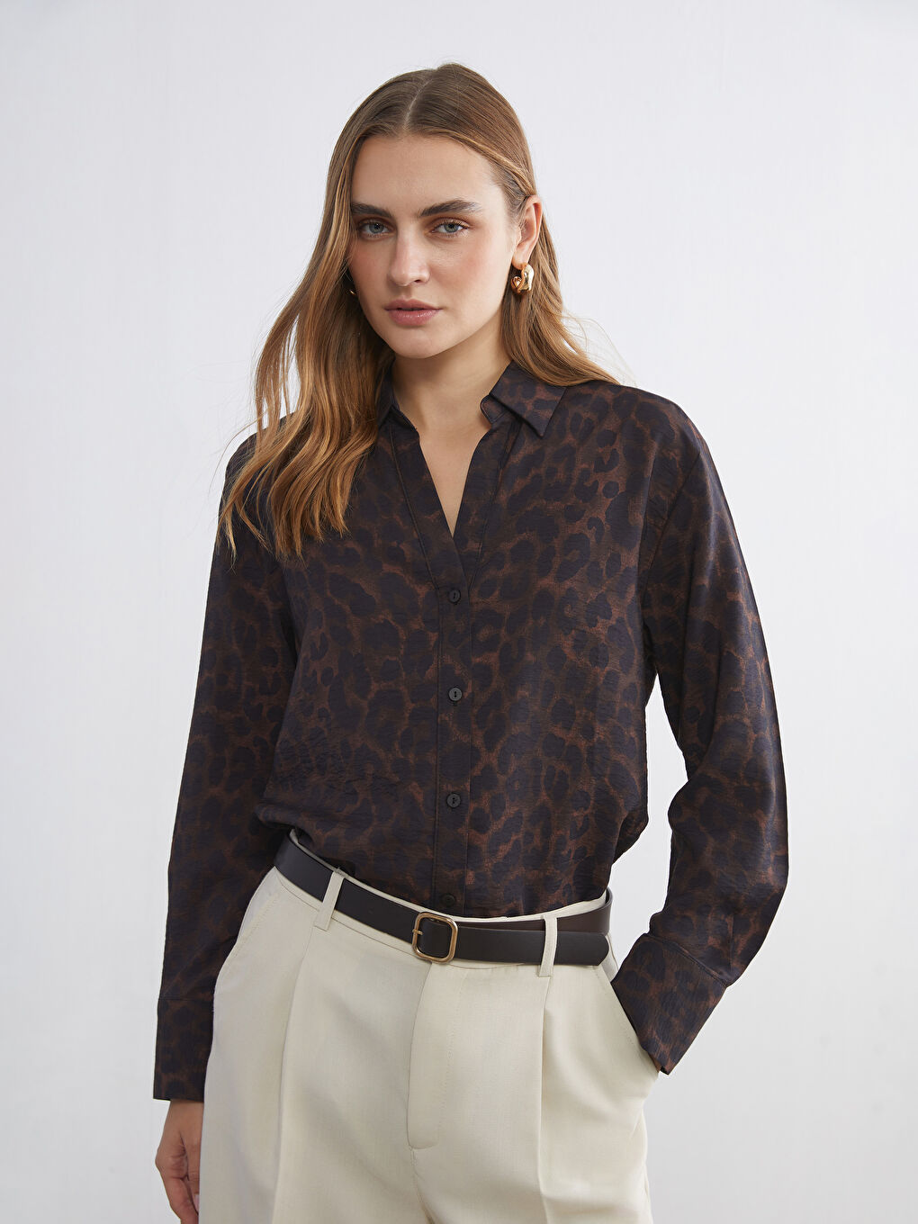 Leopard Print Women's Shirt