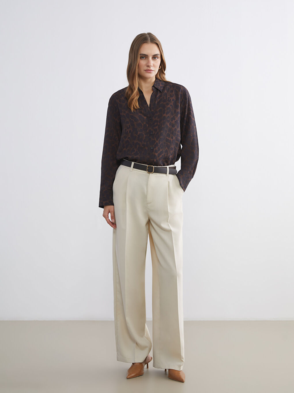 Leopard Print Women's Shirt-1