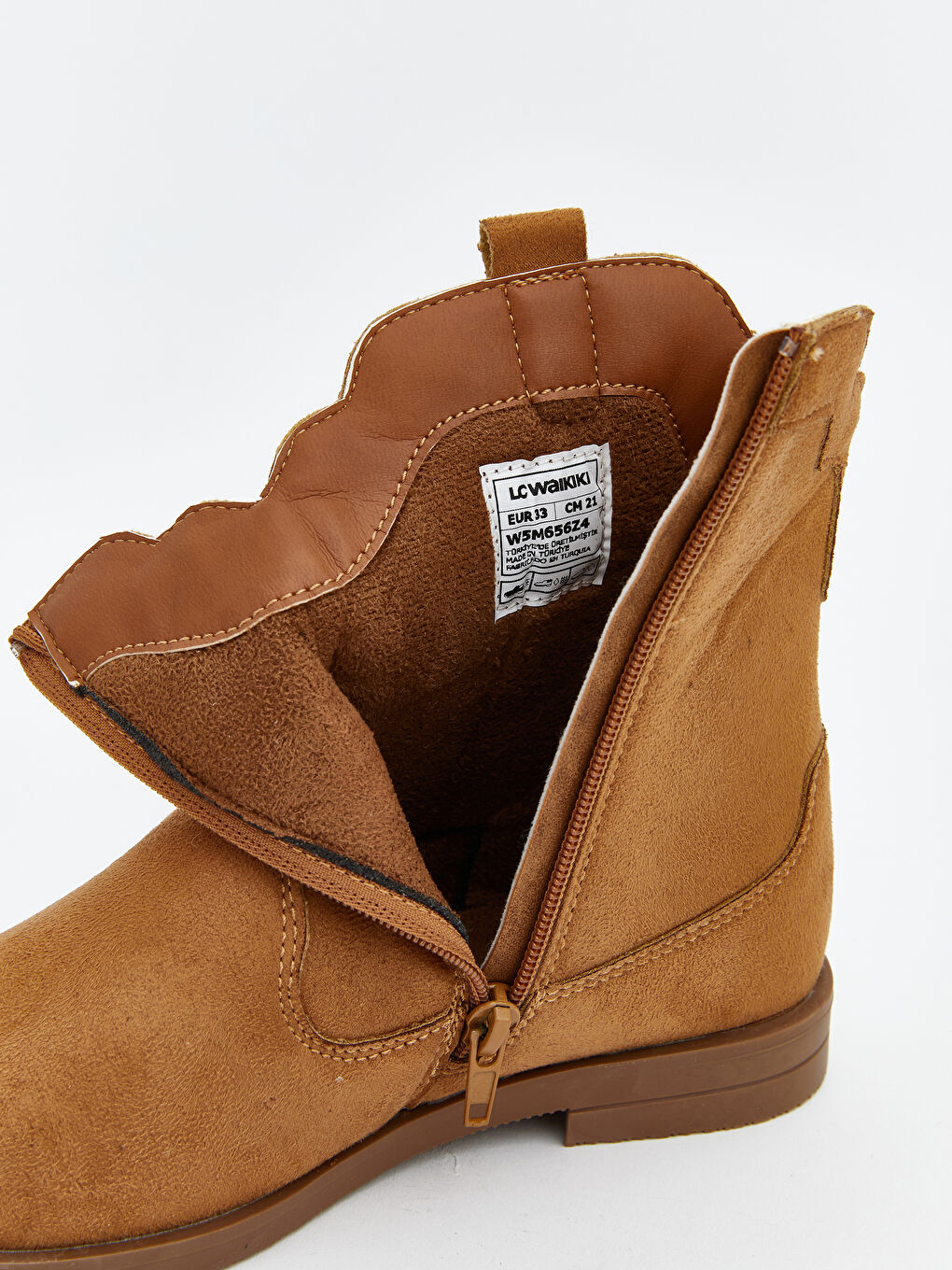 Kahverengi Süet Görünümlü Kız Çocuk Kovboy Bot-6