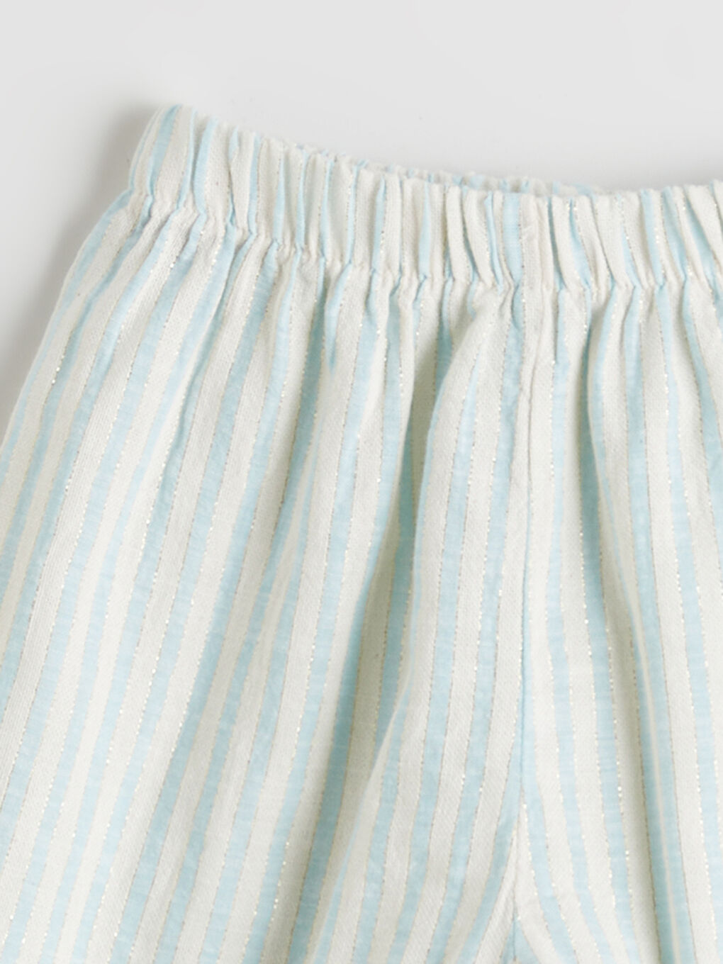 Mavi Fırfırlı Kız Bebek Müslin Bluz ve Pantolon-5