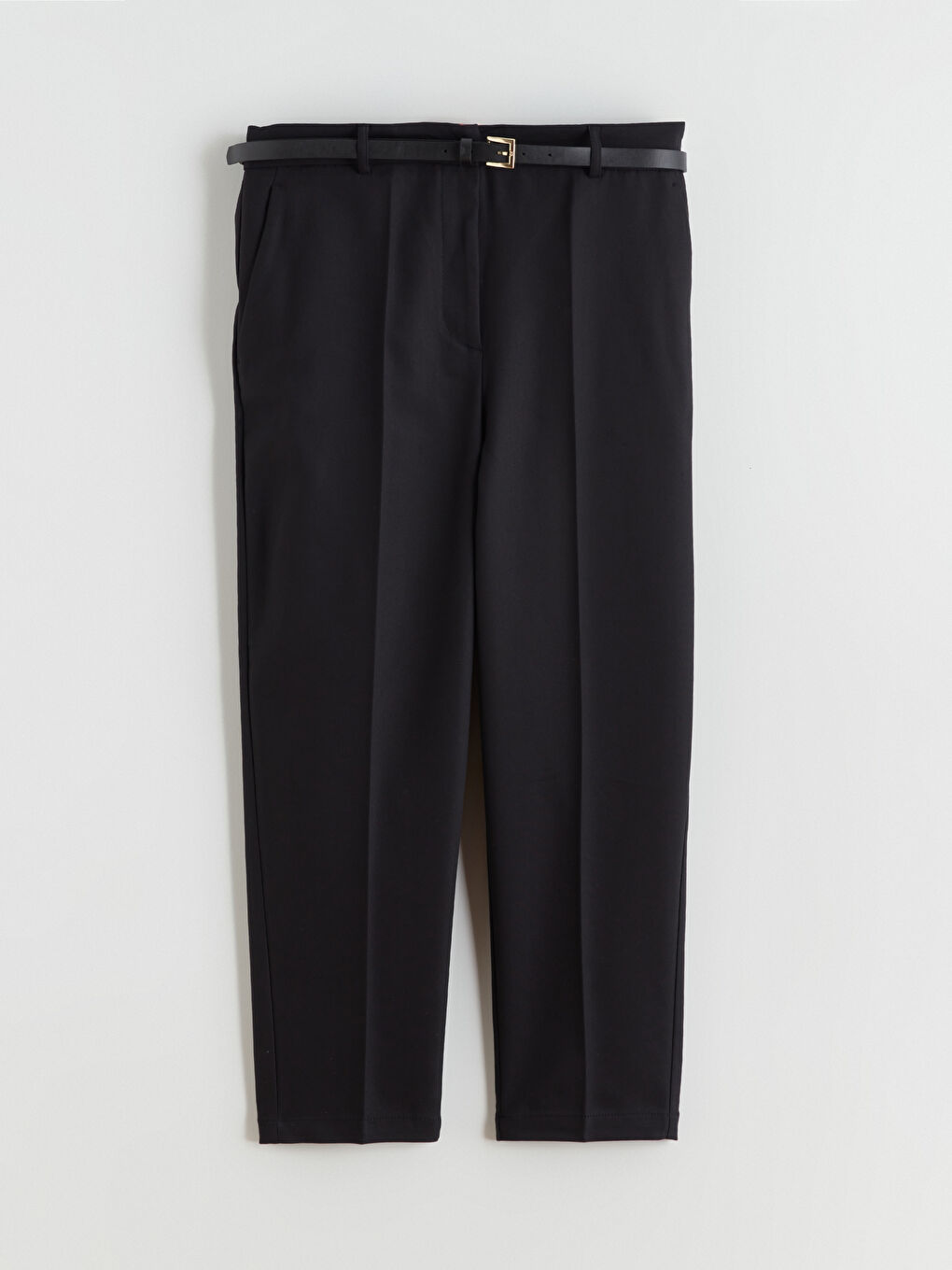 Siyah Beli Kemerli Kadın Pantolon