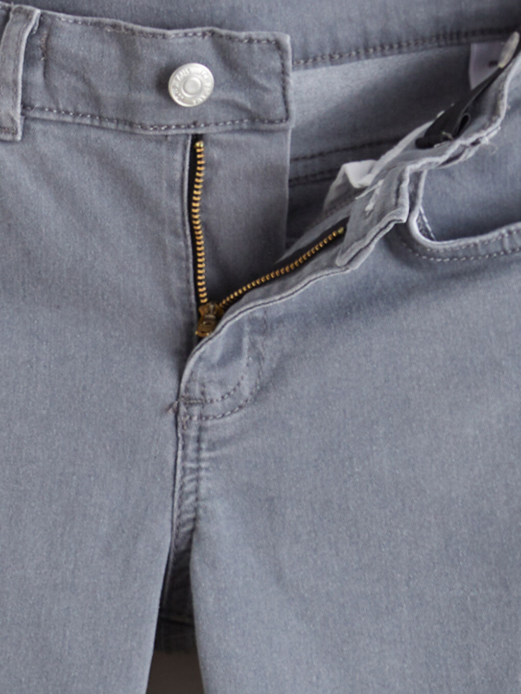 Gri Slim Fit Erkek Çocuk Jean Pantolon-1