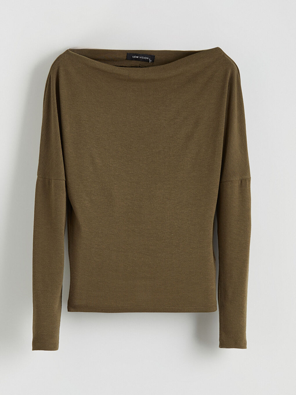 Haki Kayık Yaka Bluz-4