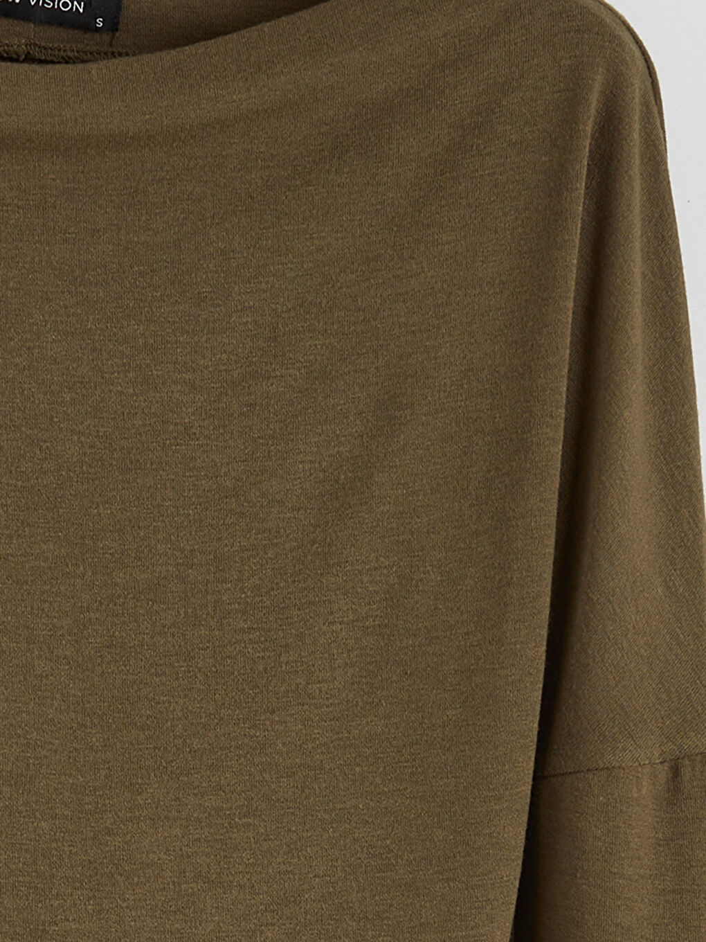 Haki Kayık Yaka Bluz-5