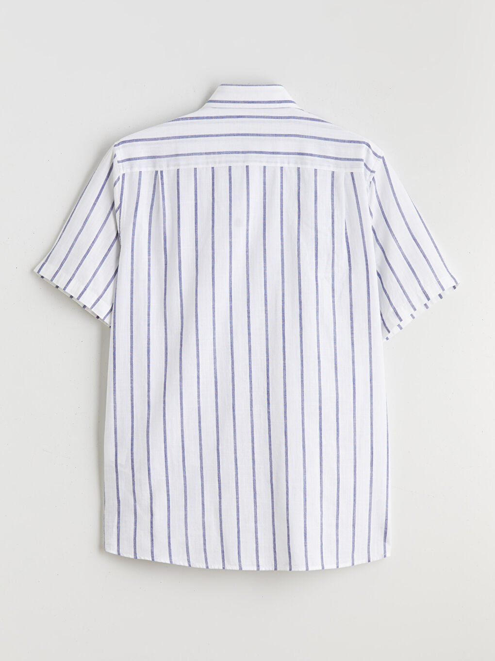 Lacivert Regular Fit Çizgili Erkek Gömlek-5