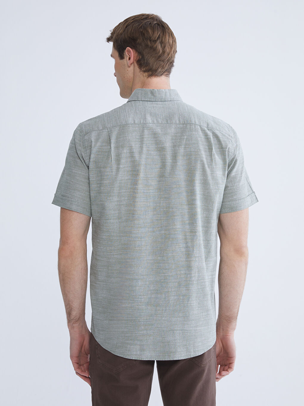 Regular Fit Short Sleeve Men's Shirt-3